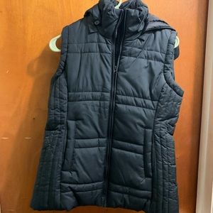 Brand New Black Puffer Vest with hood
